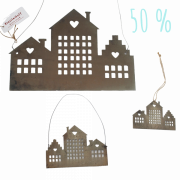 Anhänger aus Zink  Häuser von Krasilnikoff